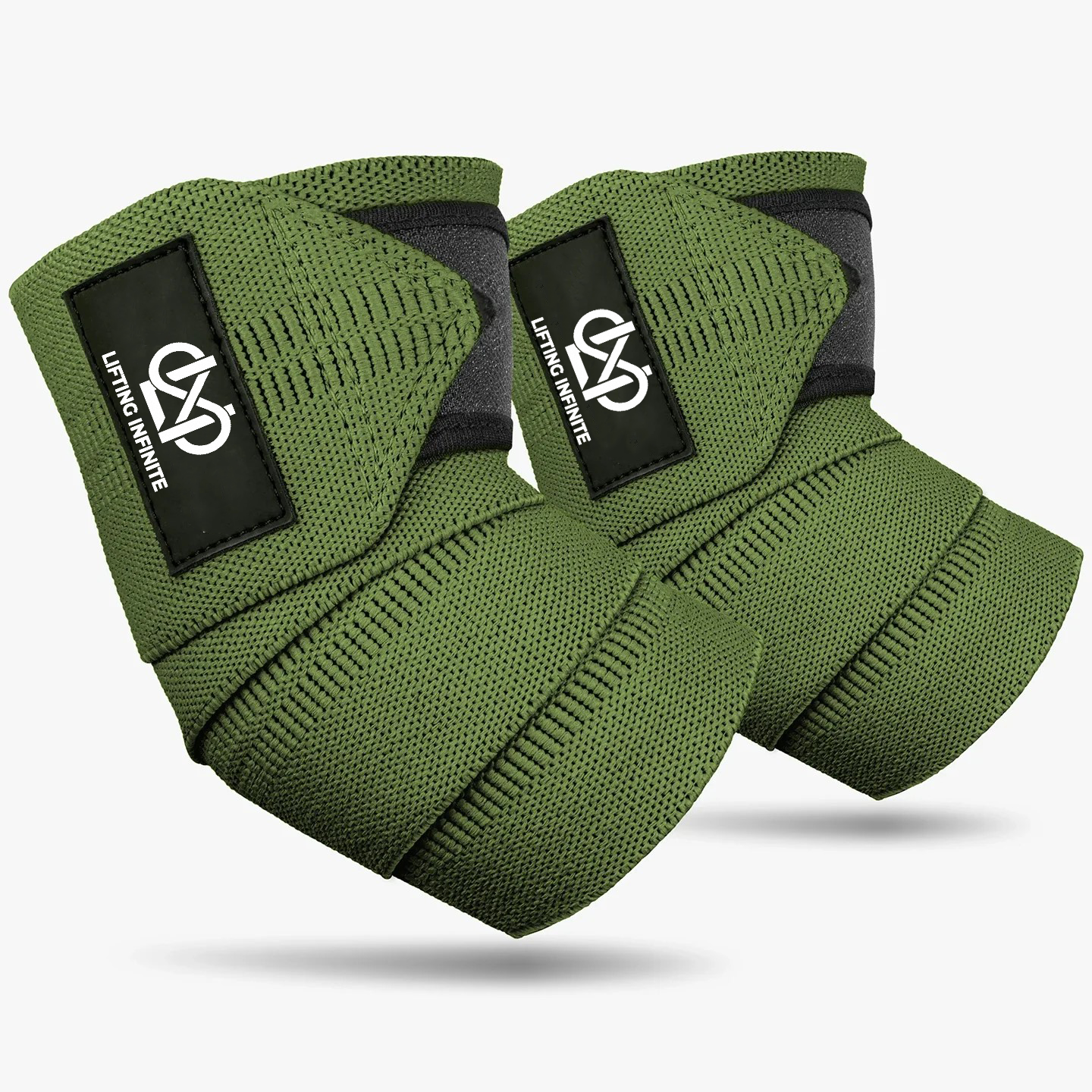 Green Lifting Infinite elbow wraps, pair